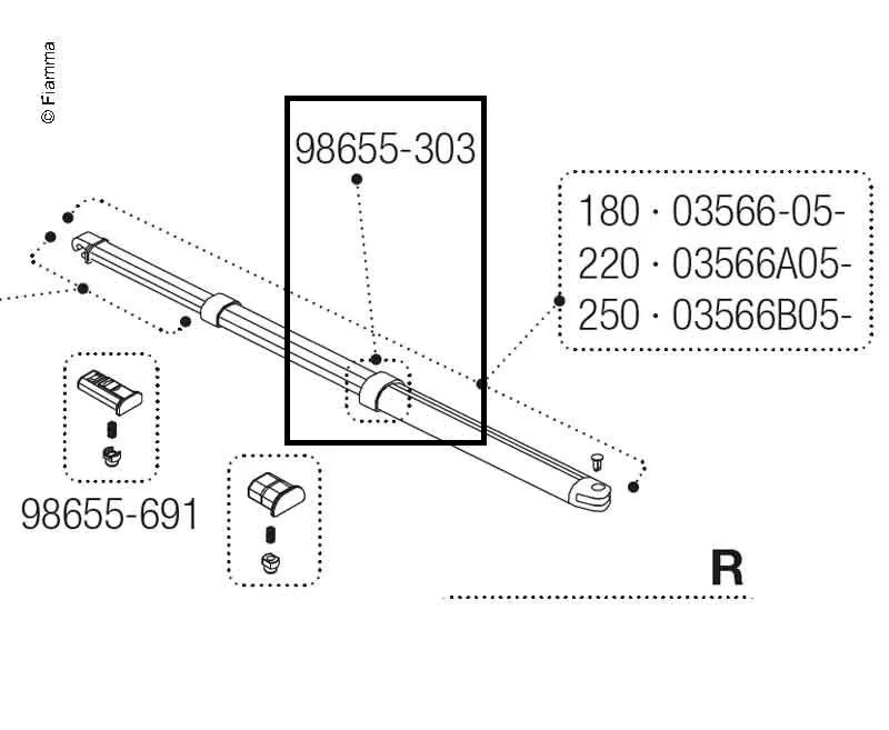 Lukkebeslag For Arm Caravanstore - Fra 2004