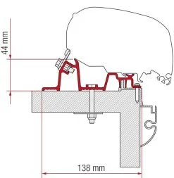 Adapter Til Fiamma Markise F80 - F65 Til Hobby Premium