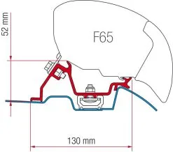Adapter Til Fiamma Markise F80 - F65 Til Mercedes Sprinter