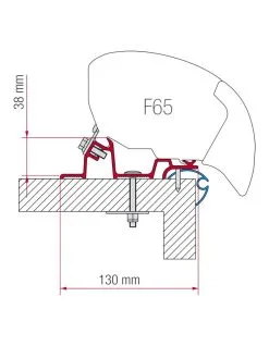 Adapter Til Fiamma Markise F80 - F65 - "Caravan Standard"