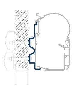500 Cm - Adapterbeslag Dometic PW Hymercamp
