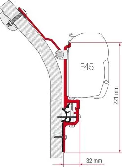 Adapterbeslag Til Fiamma Markise Til Eriba-Touring