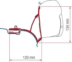 Adaptersæt Til Fiamma F45 - "VW T5 - T 6 Multivan"