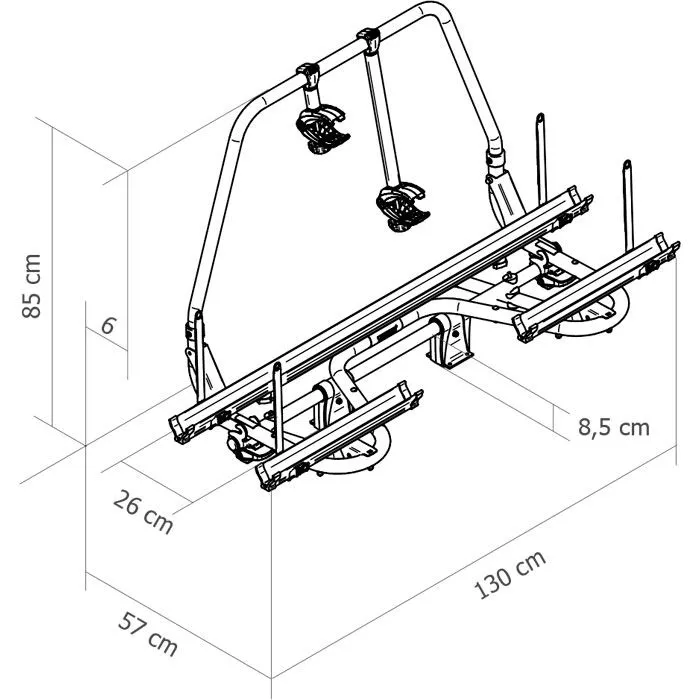 Cykelholder 2 Stk. Front Thule Caravan SuperB El - Cykler - Billede 2