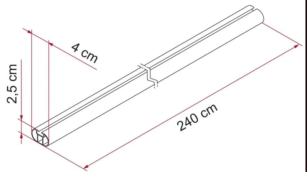 Monteringsskinne "Fiamma Fixing Bar Pro" Til Markise F65 - Billede 2