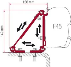 Adapter For Fiamma Markise "Multi" Til Afrundede Tage